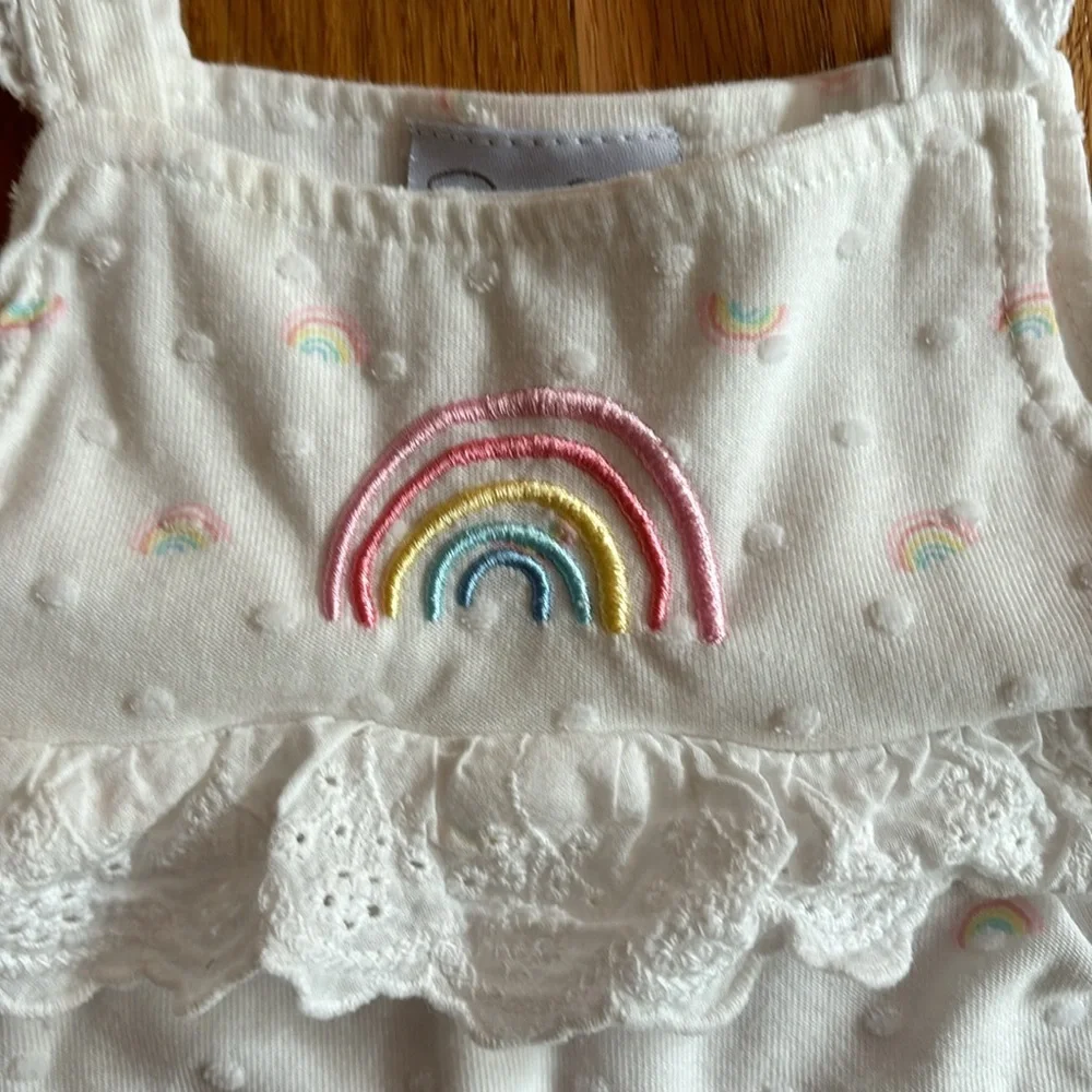 6-9M Rene Rofe Two Piece Rainbow Dress Set